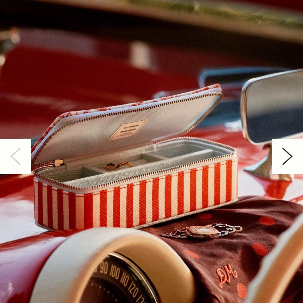 Damson Madder Damson Madder Striped Fabric Jewelry Box - Picture 4 of 4